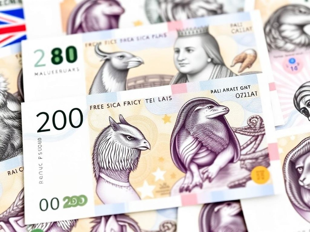 Falklands, invitation to celebrate launching of the new bank note collection