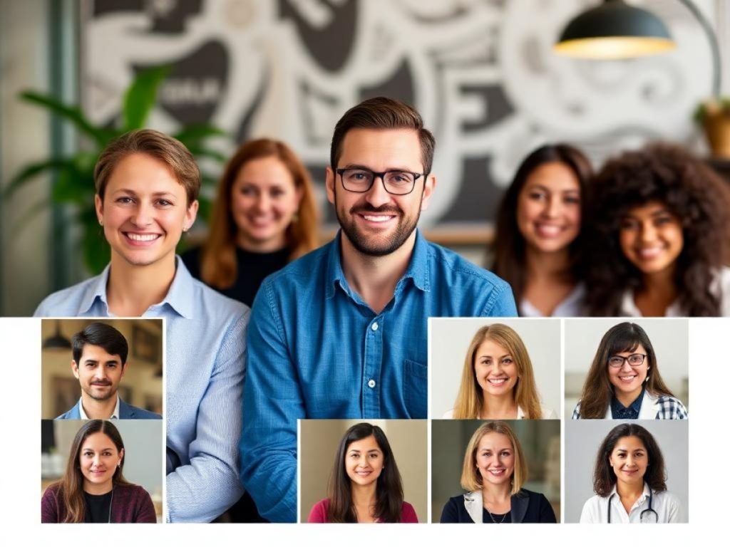 meet the team; person clicking through a