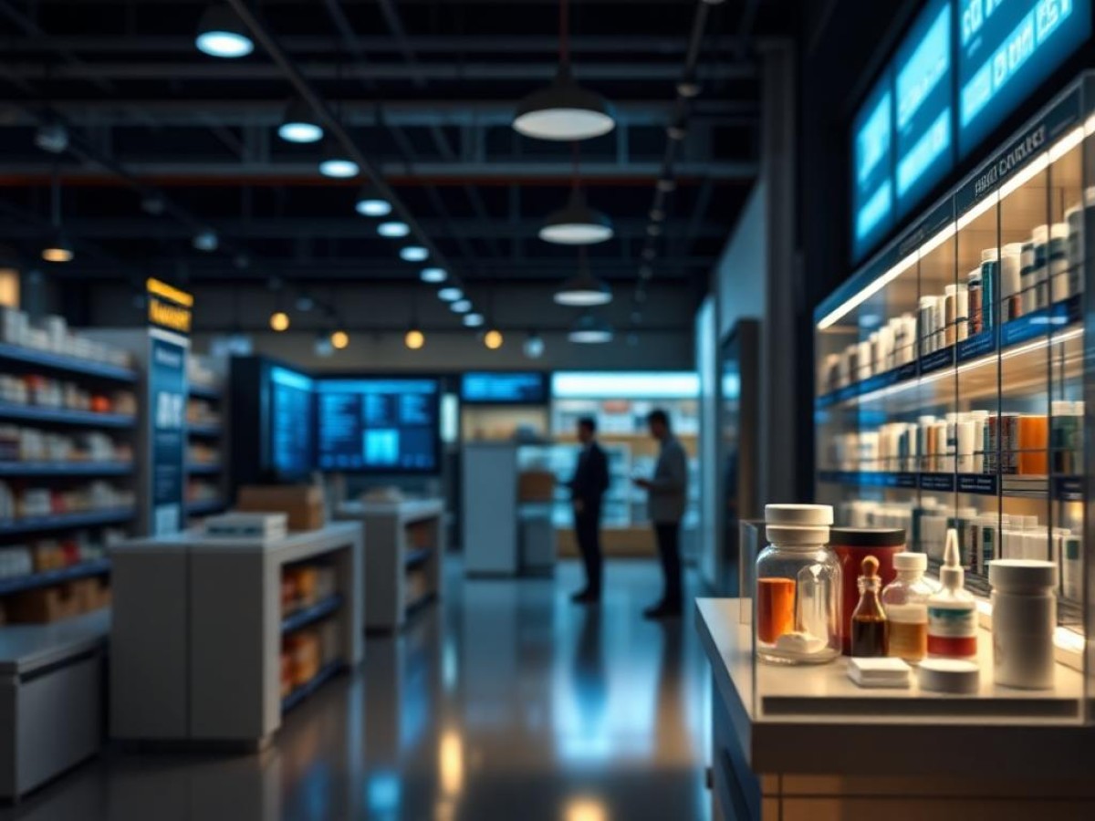 pharma crm represented by pill and medicine graphics