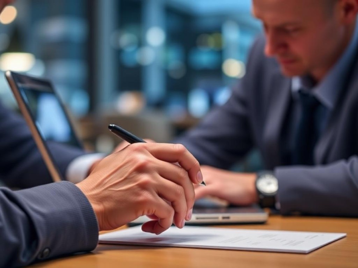 a hubspot featured image of a halftone blue and white phone with a paid invoice on its screen, next to a nametag that says ‘hello my name is accounting software crm’