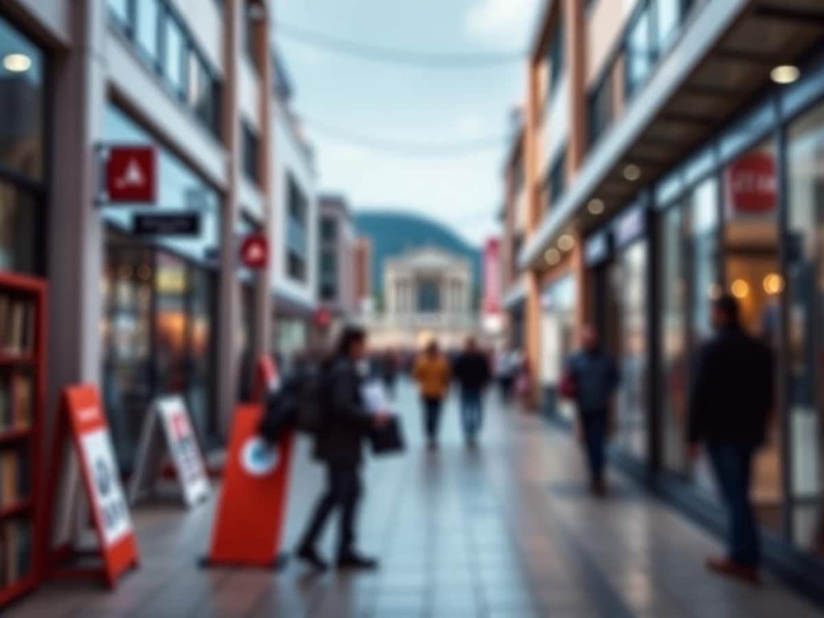 A man in a suit peers over a magnifying glass inside a magnifying glass inside a magnifying glass.