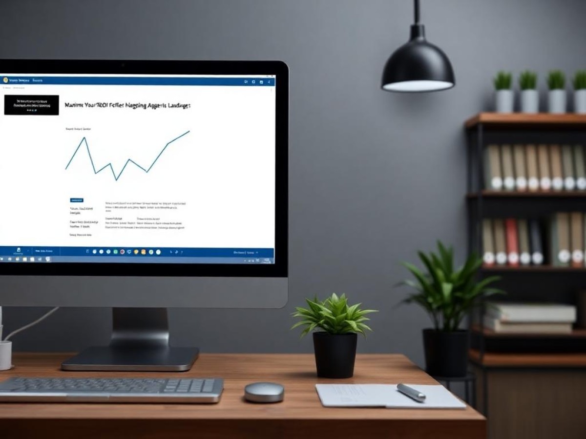 A woman designs a landing page