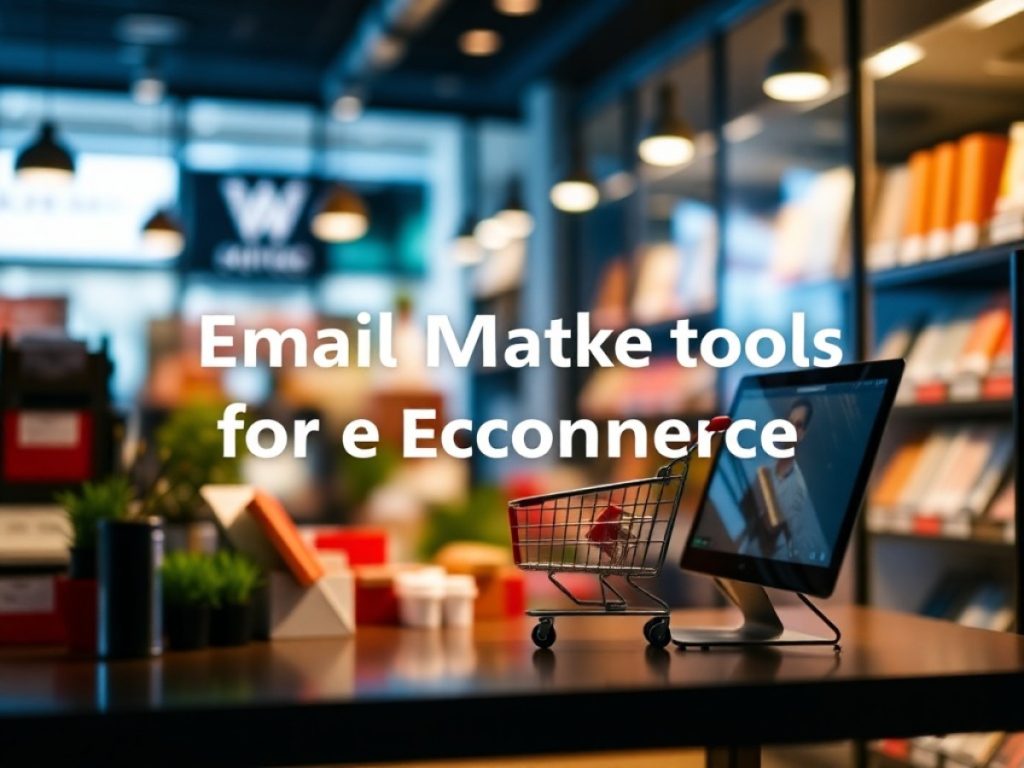 Happy woman on laptop looking up email marketing for ecommerce