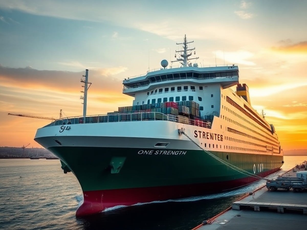 Gigantic, sustainable ship makes landmark call in Montevideo