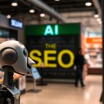 scrunch vs semrush: woman on laptop researching the two AEO tools