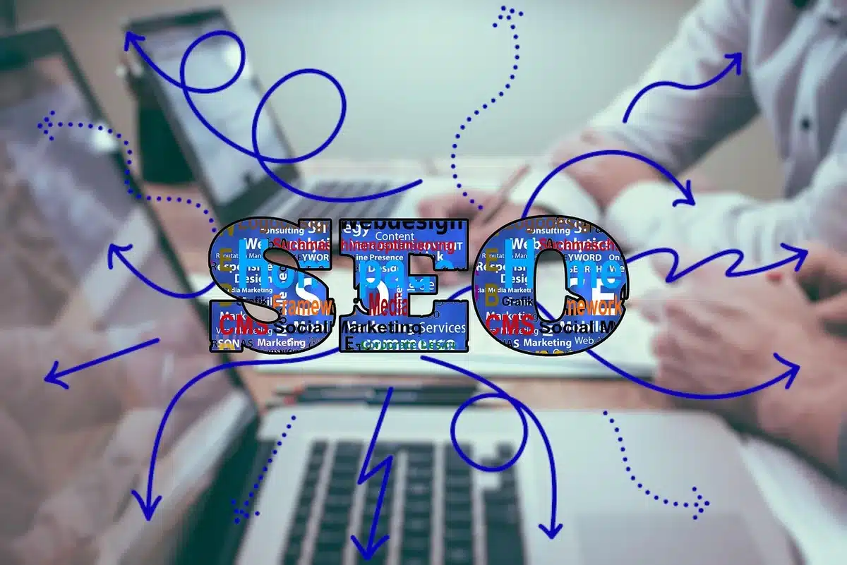 Illustration of AI search concept on a laptop screen